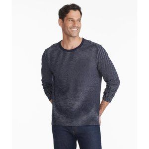 UNTUCKit Lambert Navy Blue Striped Tee Size M